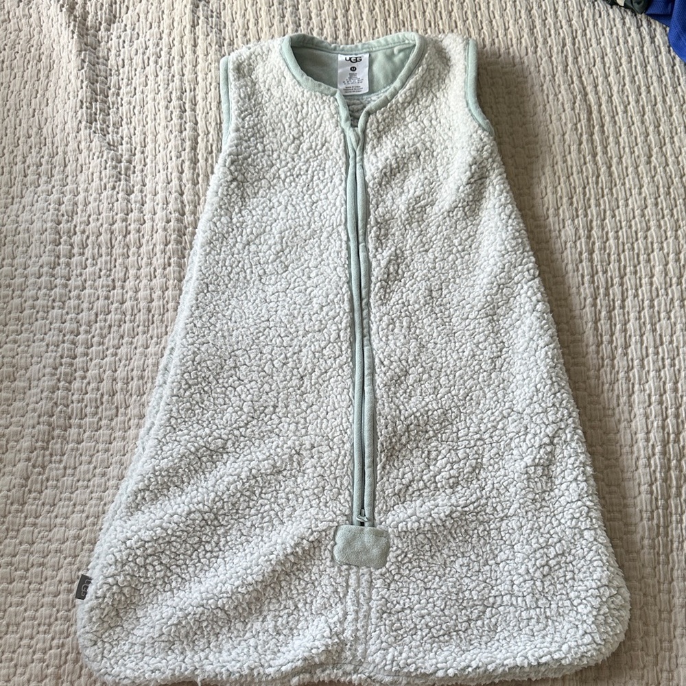 UGG baby blue green white and Gray Kids Sleep Sack Medium 6-12 months